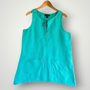 🎉5 for $45 🎉 August Silk Linen Top Blouse Shirt Size M